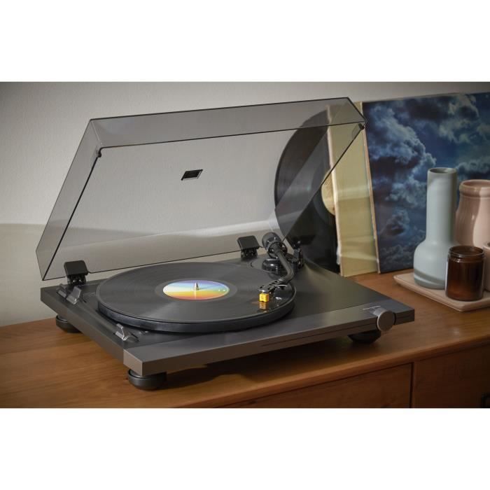 THOMSON TT700 - Giradischi Premium 33 e 45 giri - Testina Audio Technica AT91 - Antiskating - Nero