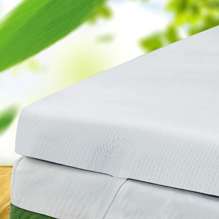 Cubrecolchón - Espuma - 90x190 - Alta densidad - Funda extraíble - Espuma viscoelástica