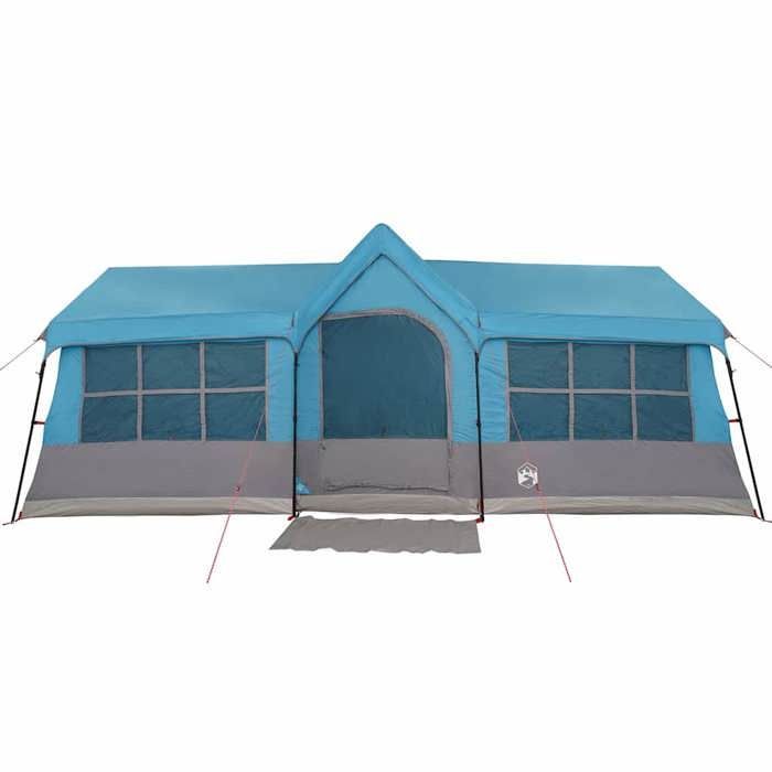 Tienda de campaña familiar con techo - vidaXL - 622x295x238 cm - Azul - Poliéster - Impermeable - Plegable - Portátil
