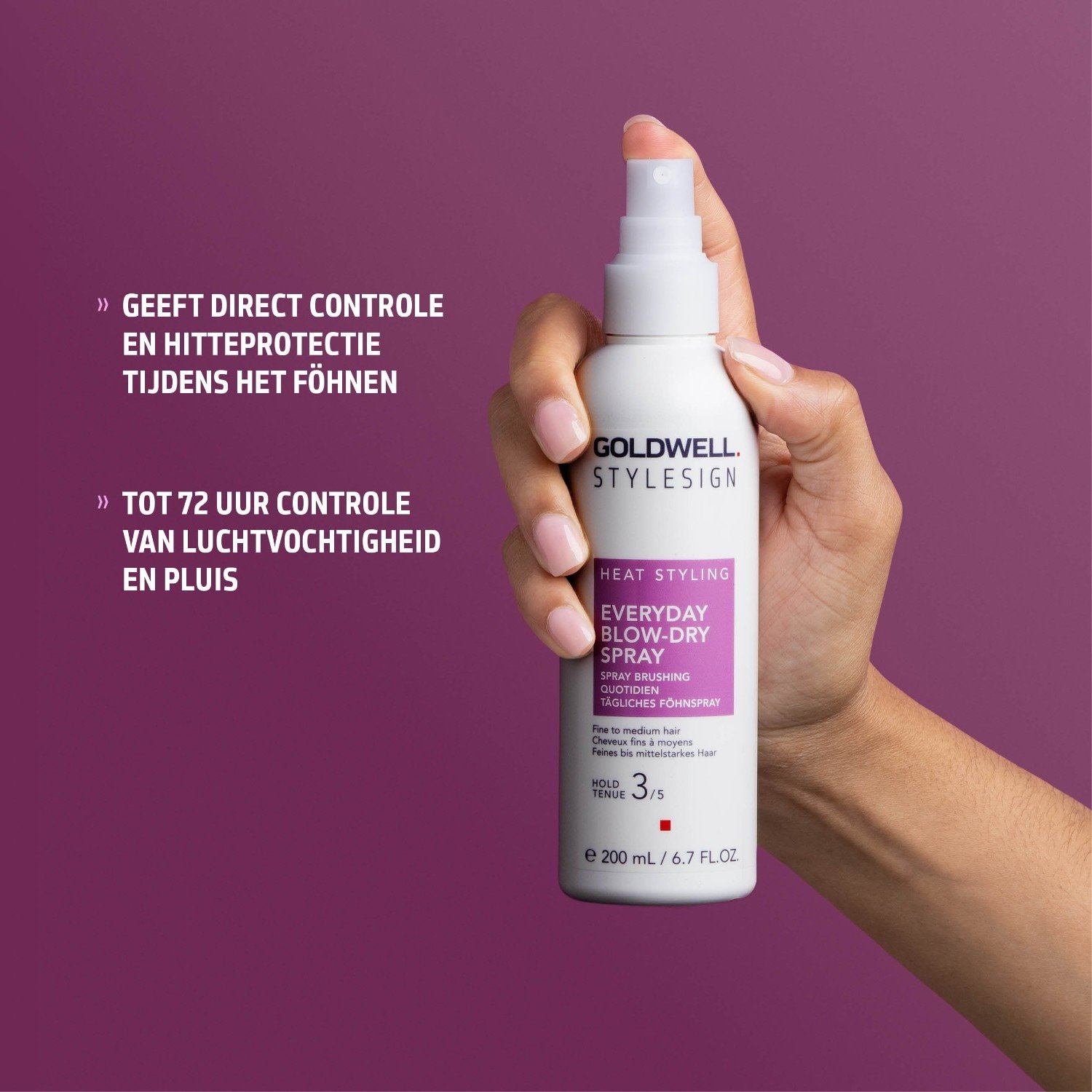 „Goldwell“ karščio apsaugos purškiklis „Stylesign Everyday Blow Dry“ purškiklis – 200 ml