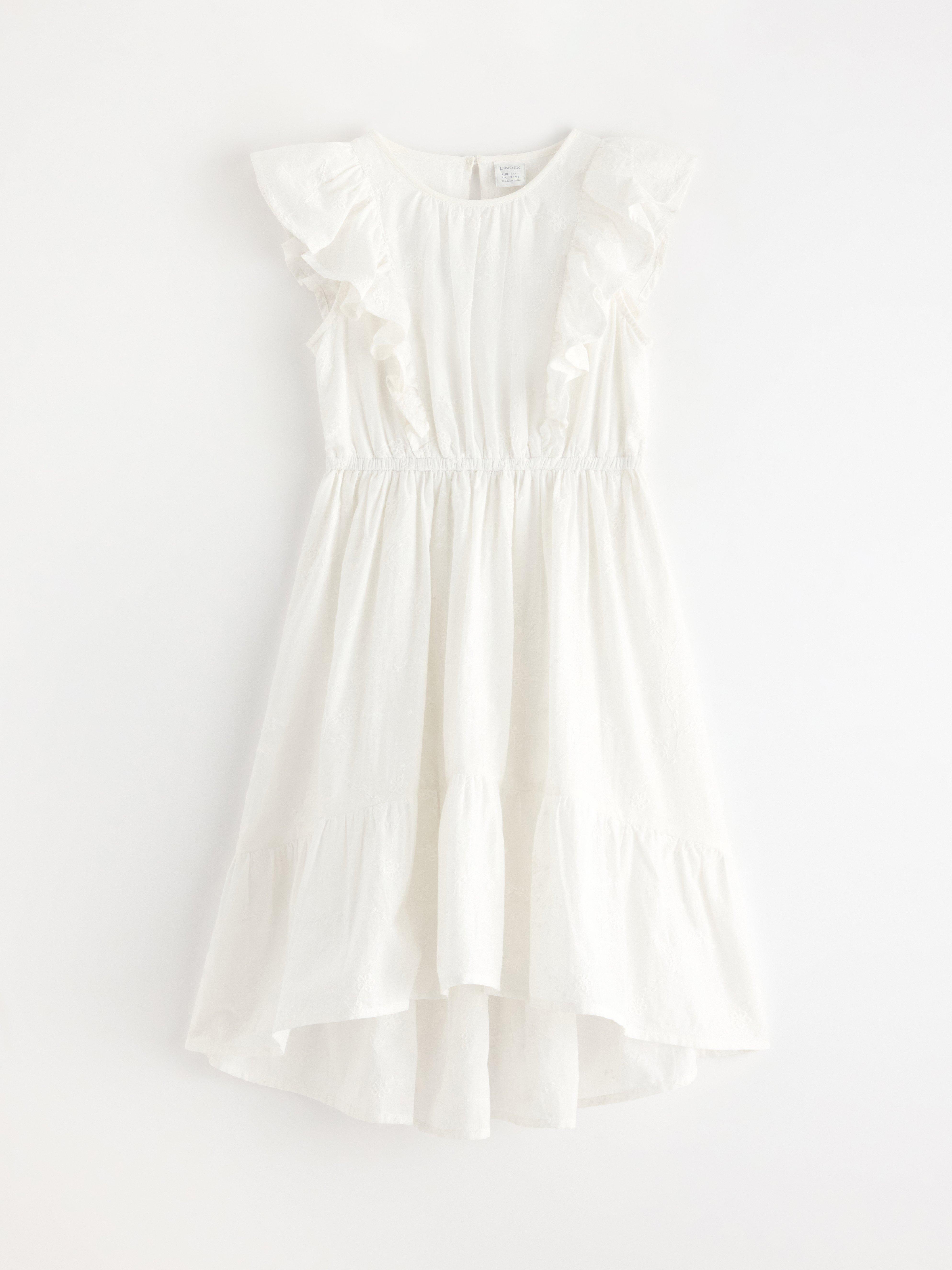 Rochie cu broderie Alb deschis la culoare
