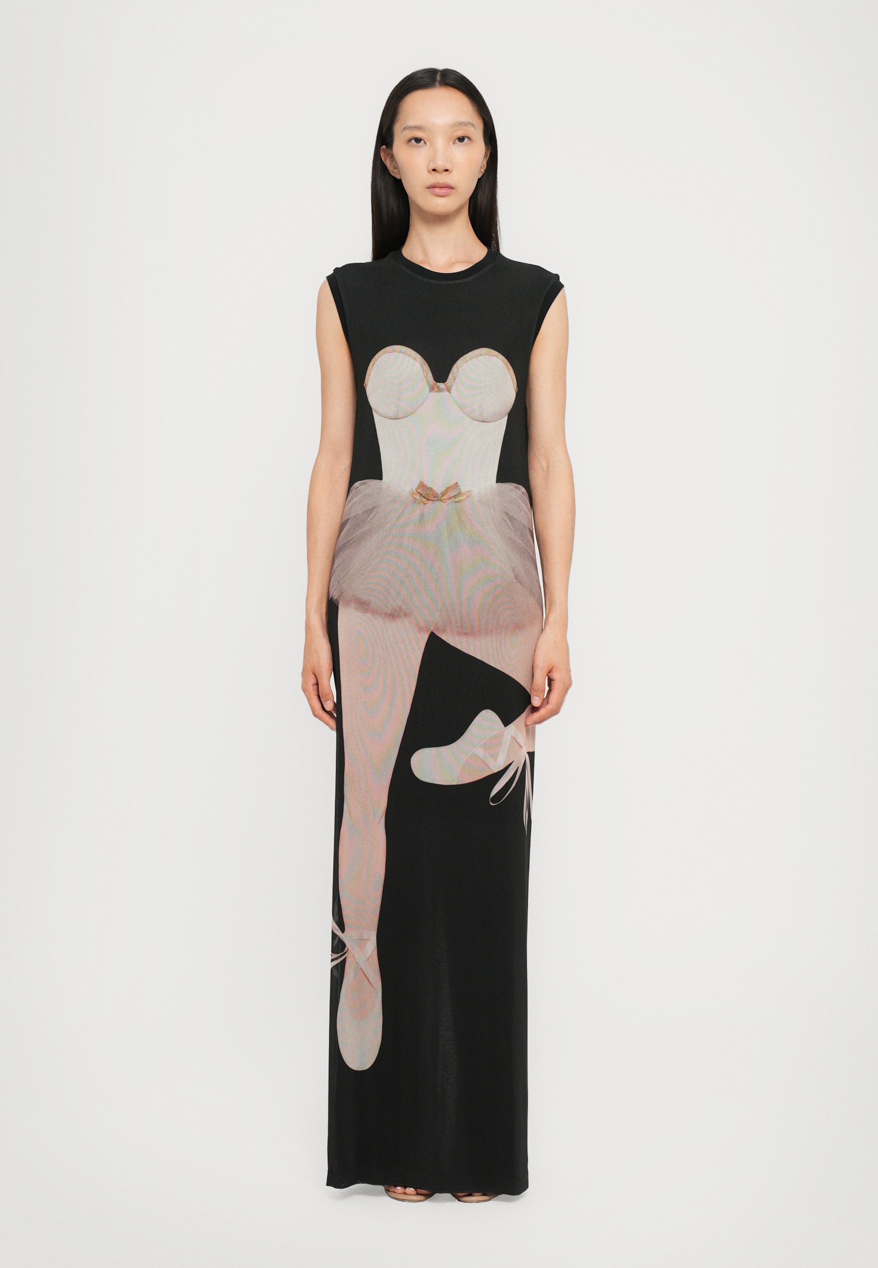 Abito in tulle con stampa Moschino - Abito in jersey - nero