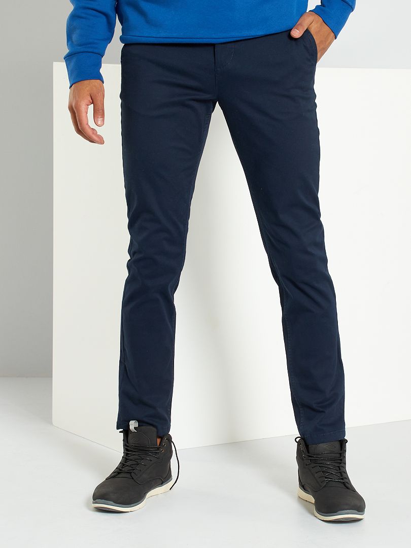 Slim fit chino broek maat L30 - blauw