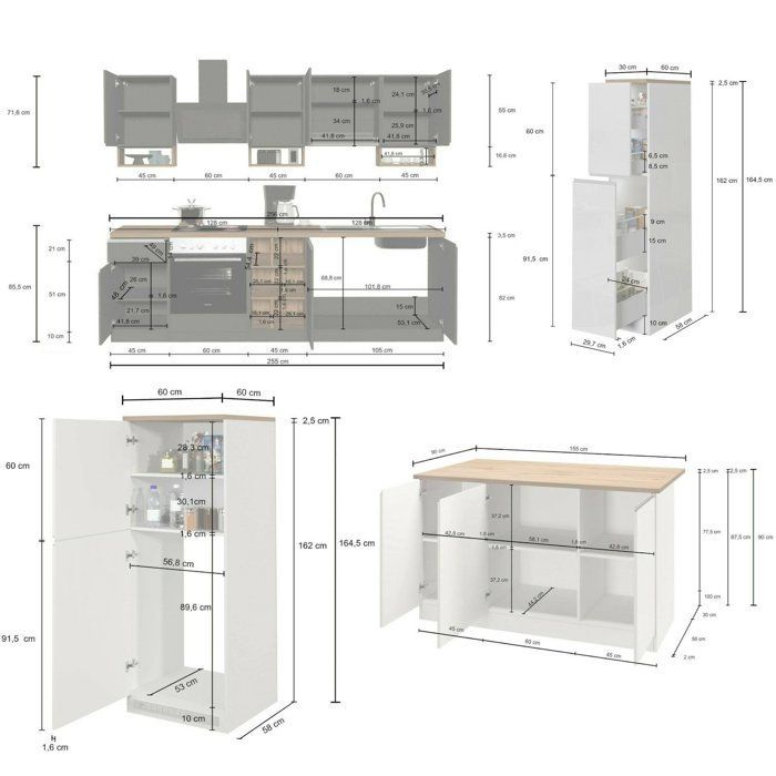 Balme Dmora complete keuken, in glanzend wit Noble Wood.