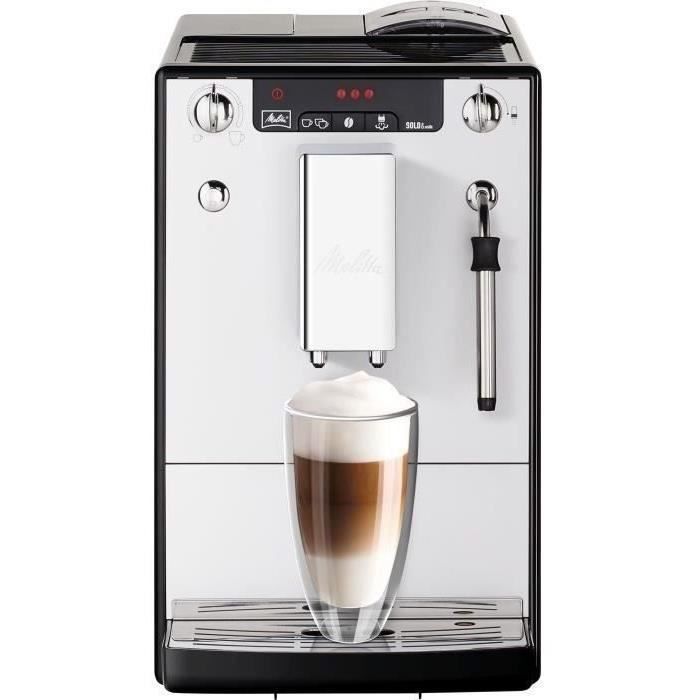 Máquina de café MELITTA Solo & Milk em grãos - Prata