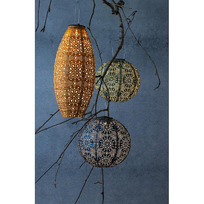 Papperslykta ø 20x45 cm, oval, Flory