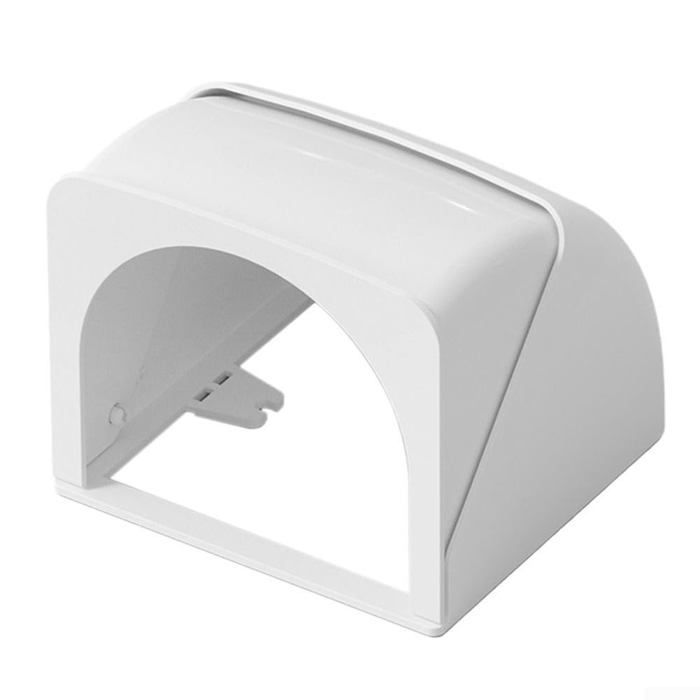 Caja protectora impermeable para toma de corriente exterior - plástico, blanco