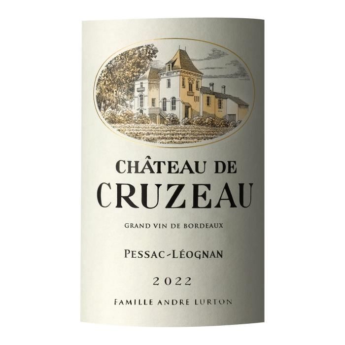 Château de Cruzeau 2022 Pessac-Léognan - Vin rouge de Bordeaux x6