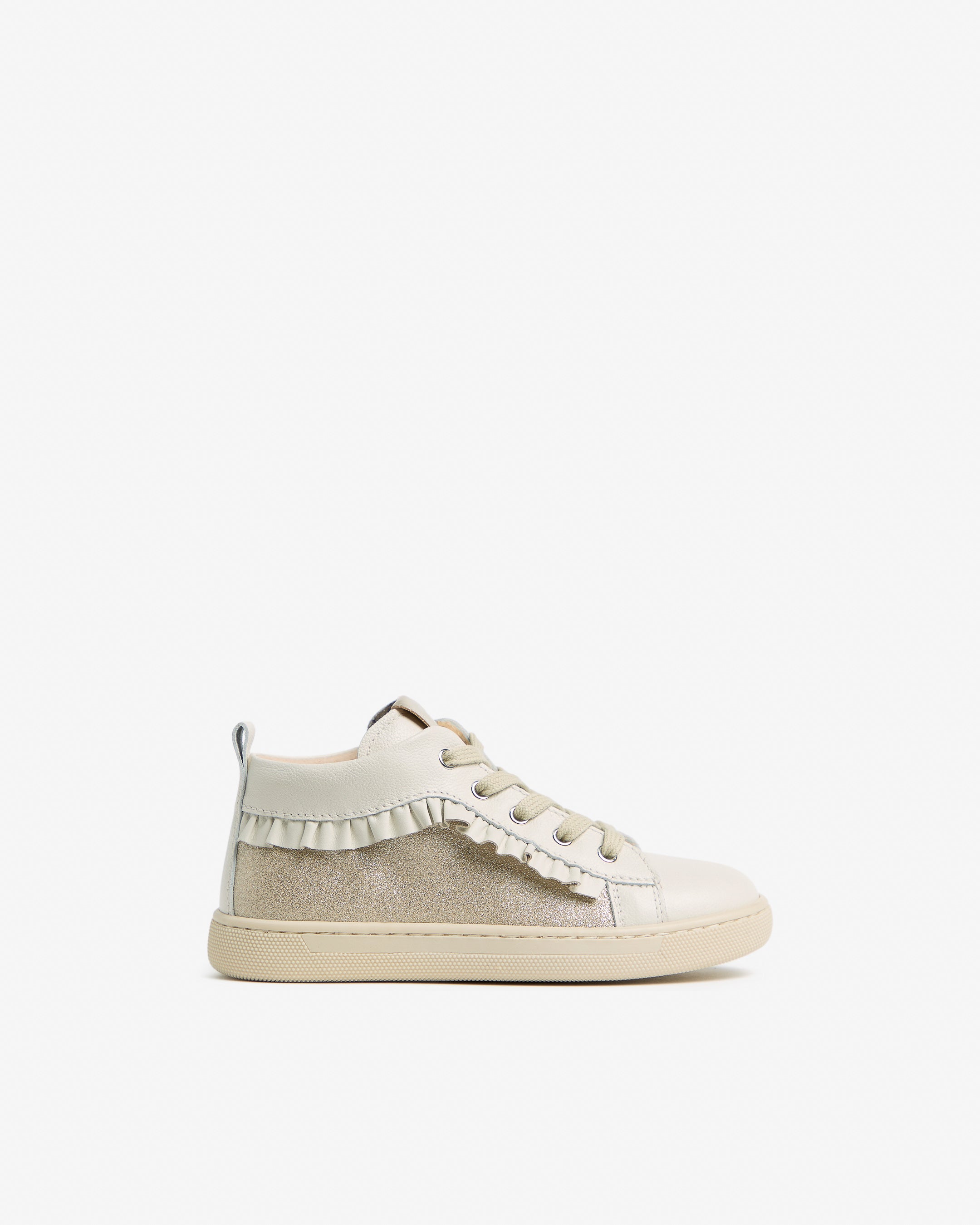  Junior-Sneaker für Mädchen aus Leder und Funktionsmaterial