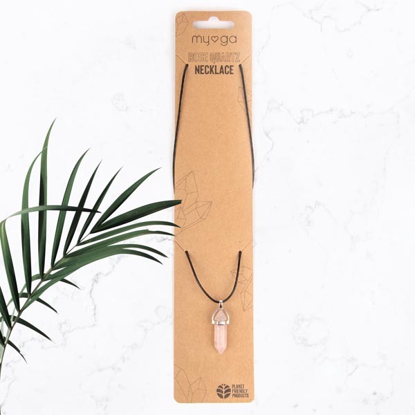 Myga kristallen hanger ketting - Rozenkwarts