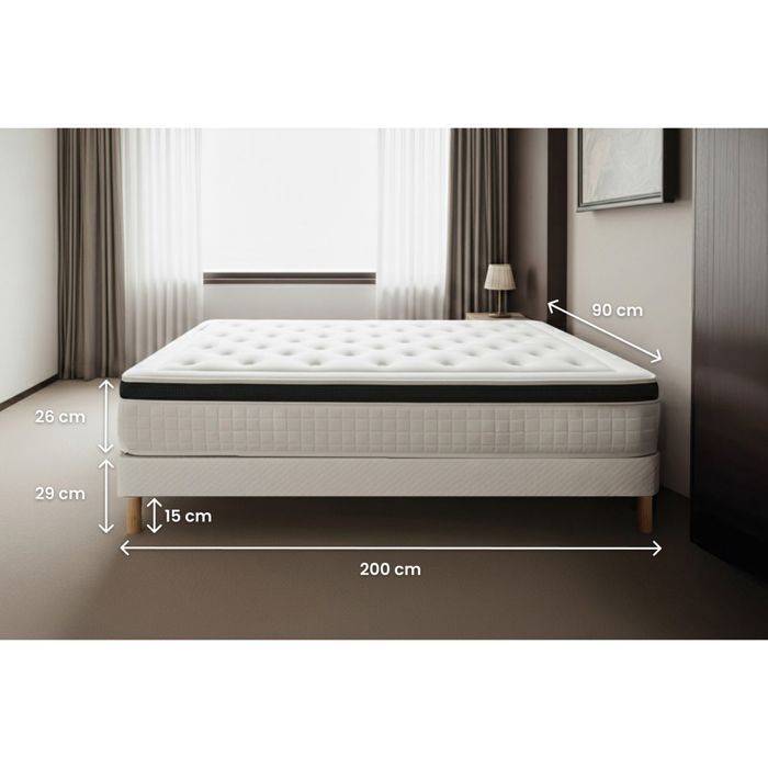 Conjunto Privilege 90x200 Espuma viscoelástica 5 zonas