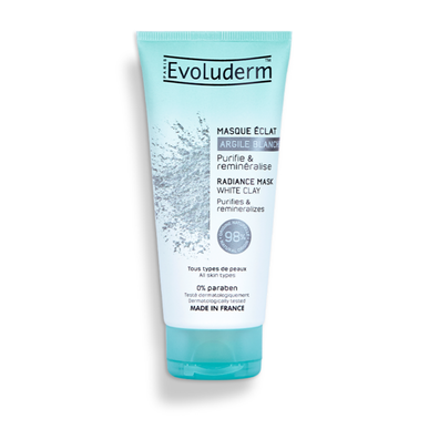 Evoluderm Upplysande Ansiktsmask Vit Lera 100 ml 100 ml