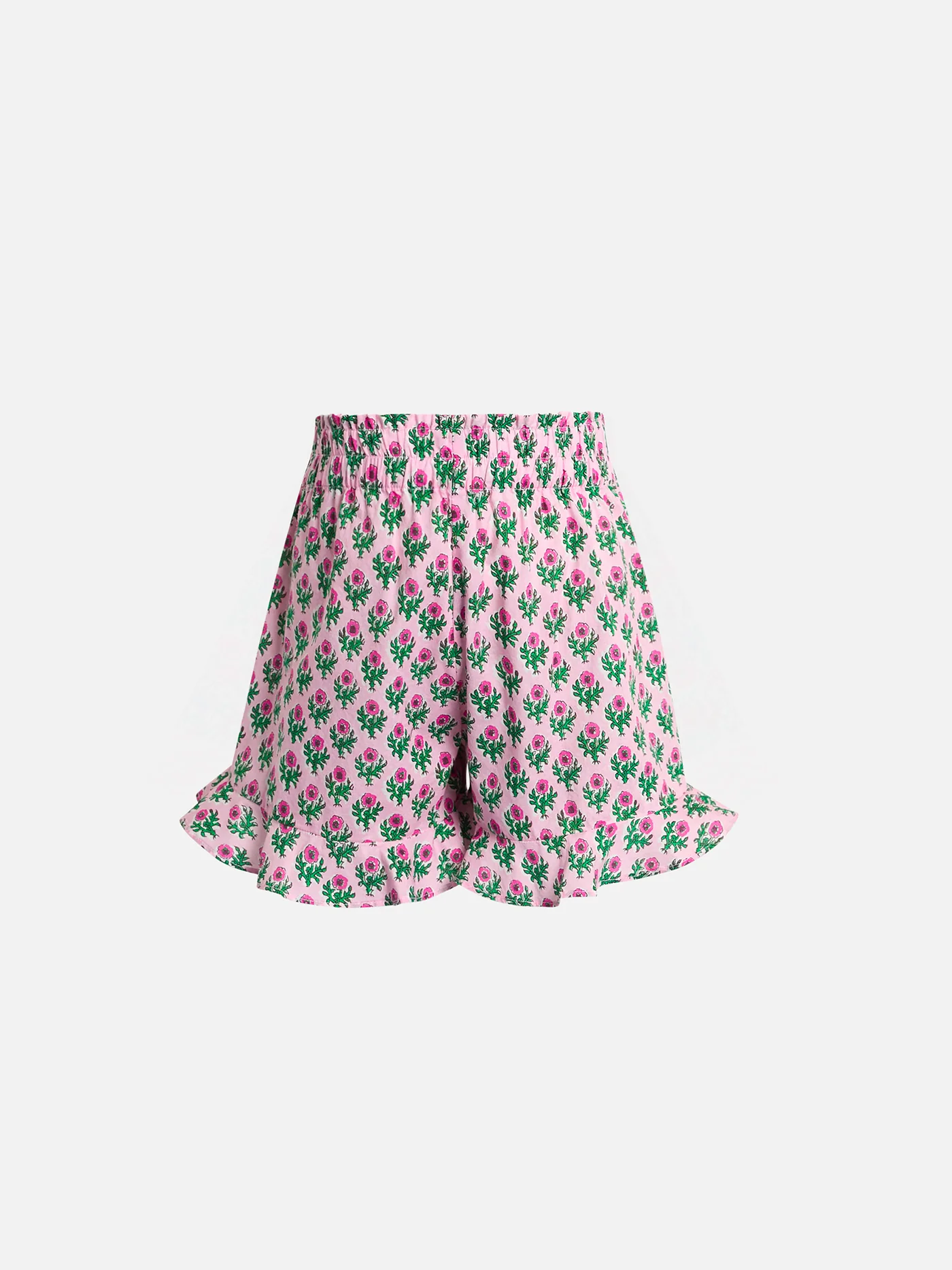 Ander P katoenen shorts voor meisjes met ruches en bloemenprint