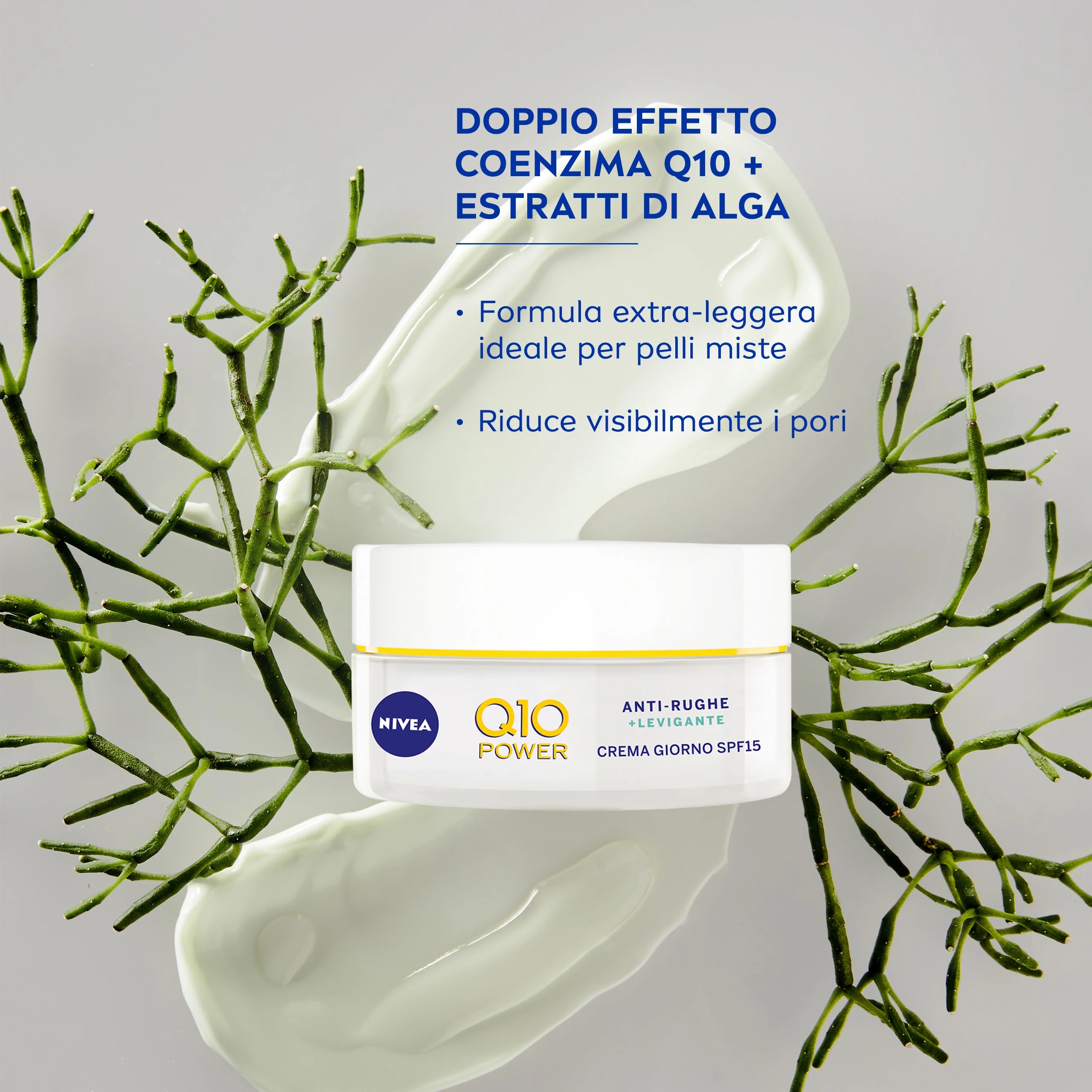 NIVEA Nivea Q10 Power kortsudevastane ja siluv päevakreem SPF 15