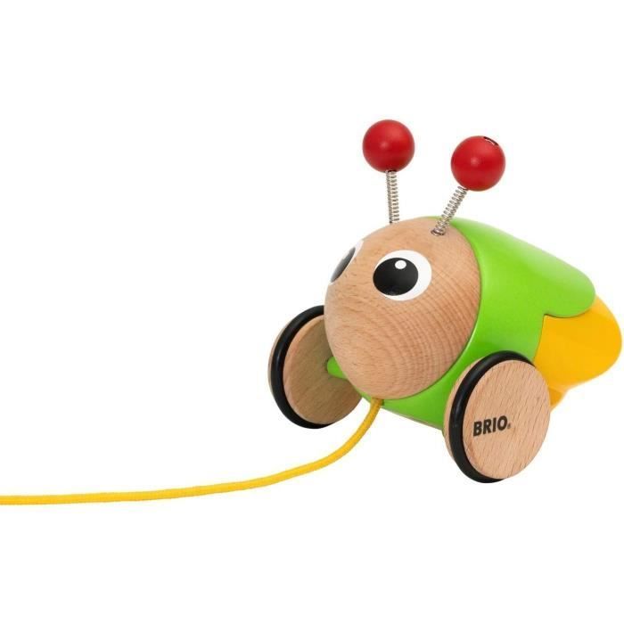 Jouet à tirer - BRIO - 30255 - Vert - Bois - Intérieur - 12 mois et plus