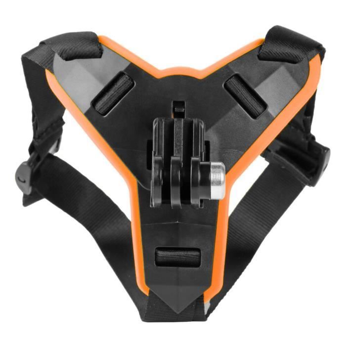 Camera accessory, Chin strap mount for GoPro Xiaomi Yi motorcycle helmet, action camera accessories - Orange [B889]