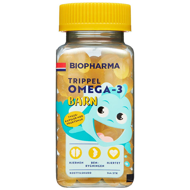 Biopharma Triple Omega-3 144 st., barn Biopharma