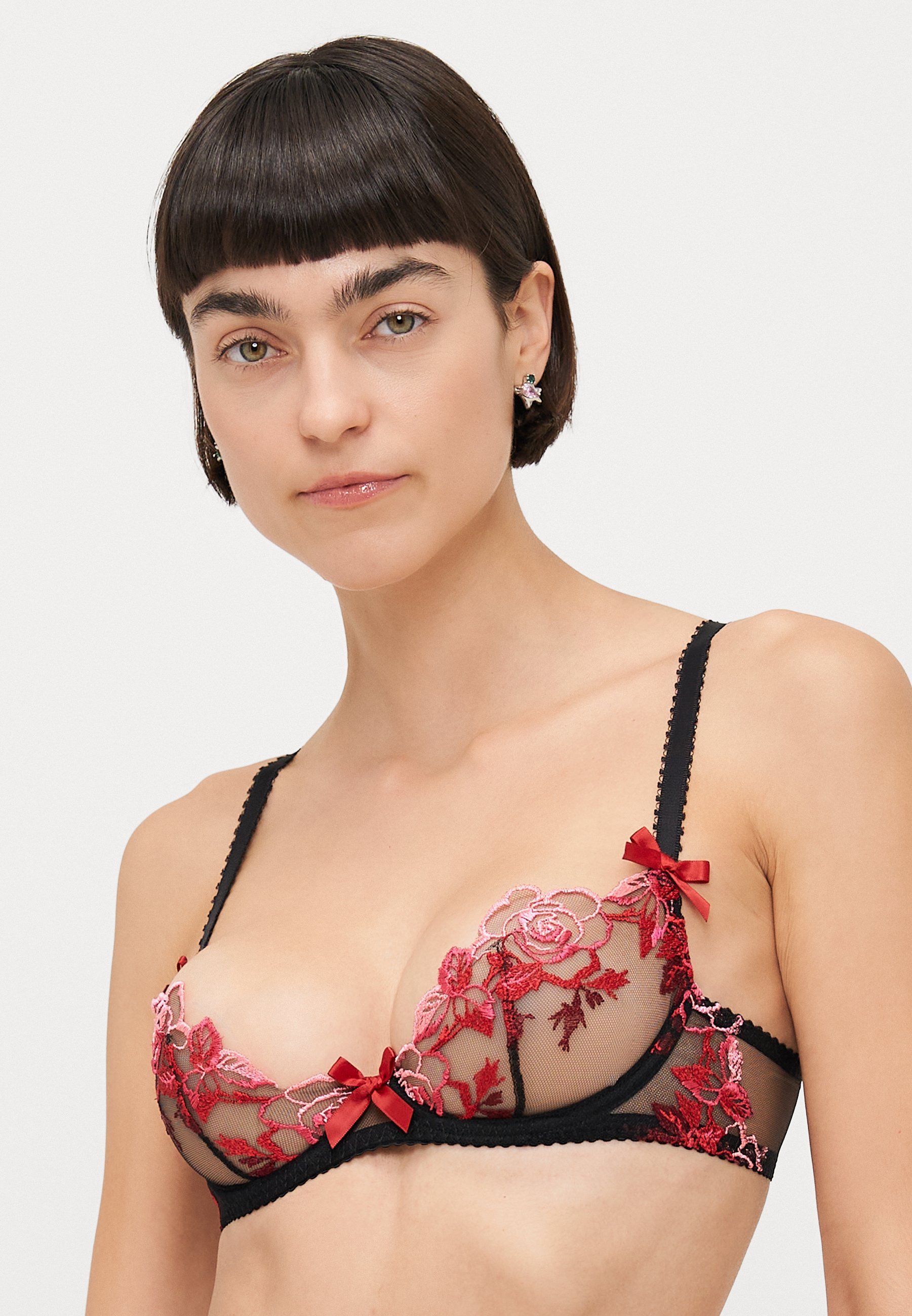 Agent Provocateur CALLYPSO BRA - Merevítős melltartó - fekete/multiszínű