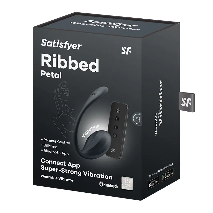 Satisfyer Ribbed Petal black wibrujące jajko