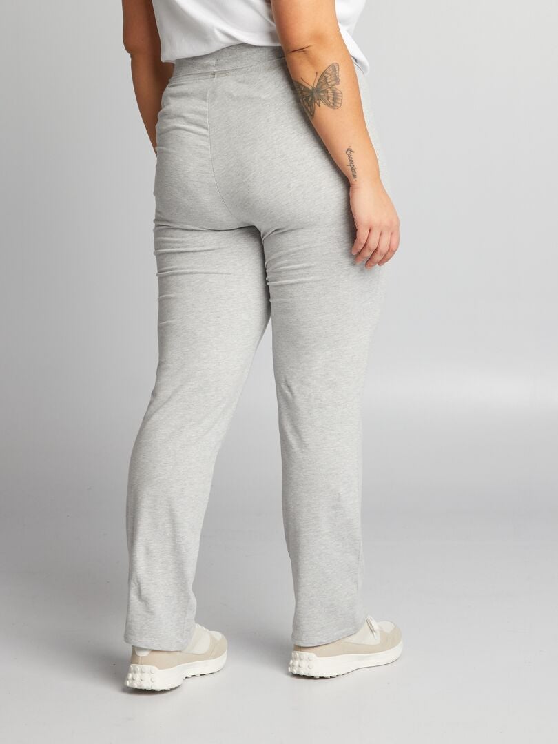 Calça de moletom leve em malha - CINZA