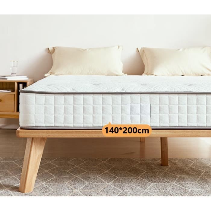 Colchón - Espuma viscoelástica - 140 x 200 cm - 18 cm de grosor - 8 capas de HR Comfort - Doble