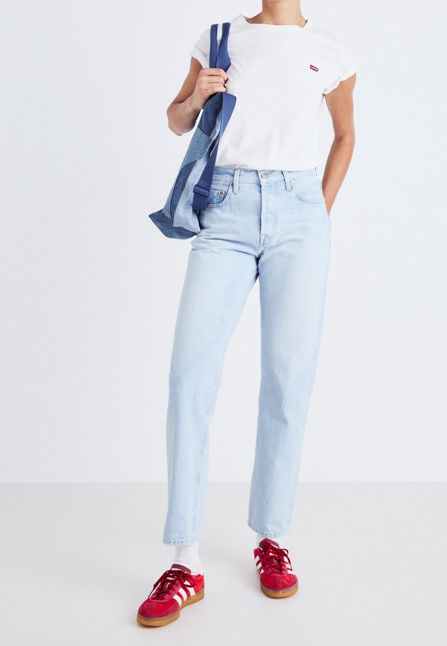 Levi's® jeans met rechte pijpen - lichtblauwe denim