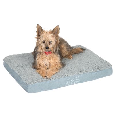 Rechteckiges Hundebett aus Memory-Schaum – Grau