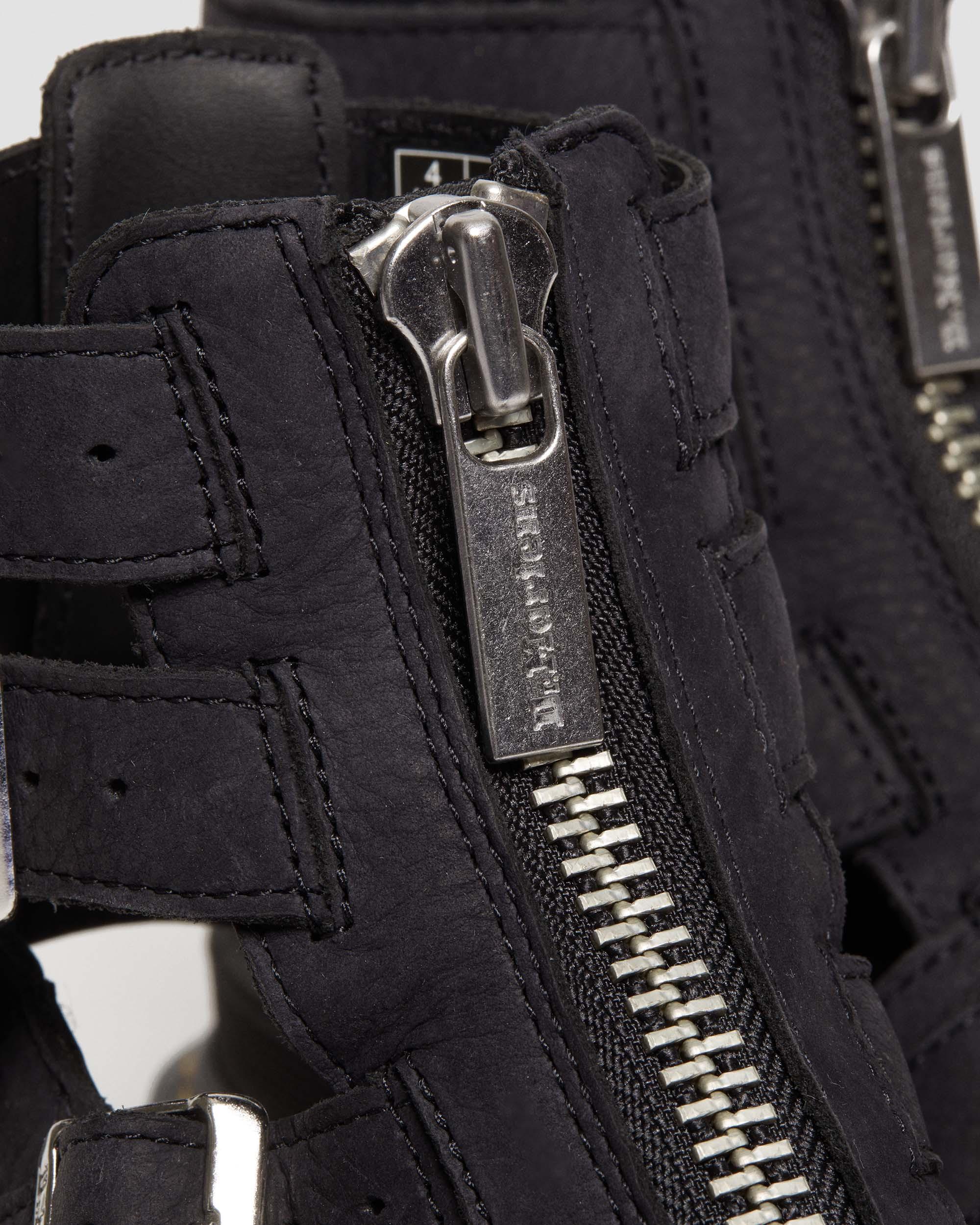 Olson Tumbled Nubuck Leder Gladiatorsandalen mit Reißverschluss