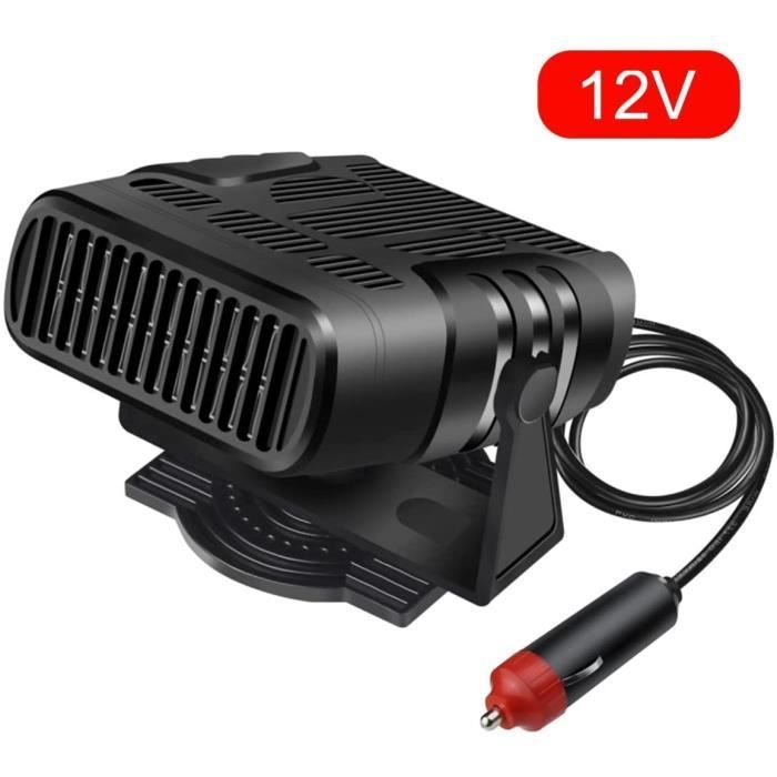 12V - 24V Chauffage de Voiture, 2 en 1 Chauffage de Voiture Portable, dégivreur de Voiture à Chauffage Rapide,360 ° Rotatif,dég A78
