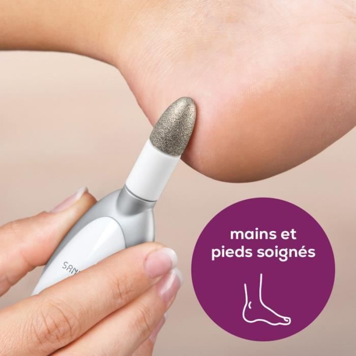 Manicure-pedicure set - SANITAS SMA35 - 2 rotation speeds - Bits for smoothing and polishing nails