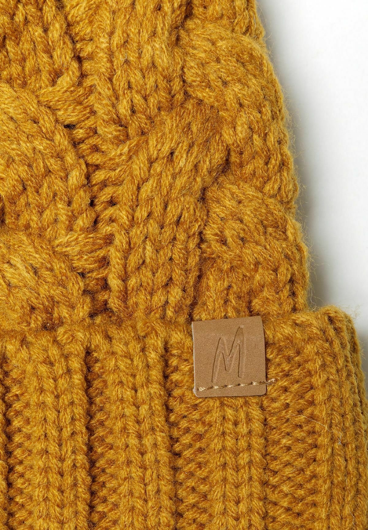 MINOTI POM - Bonnet - jaune moutarde