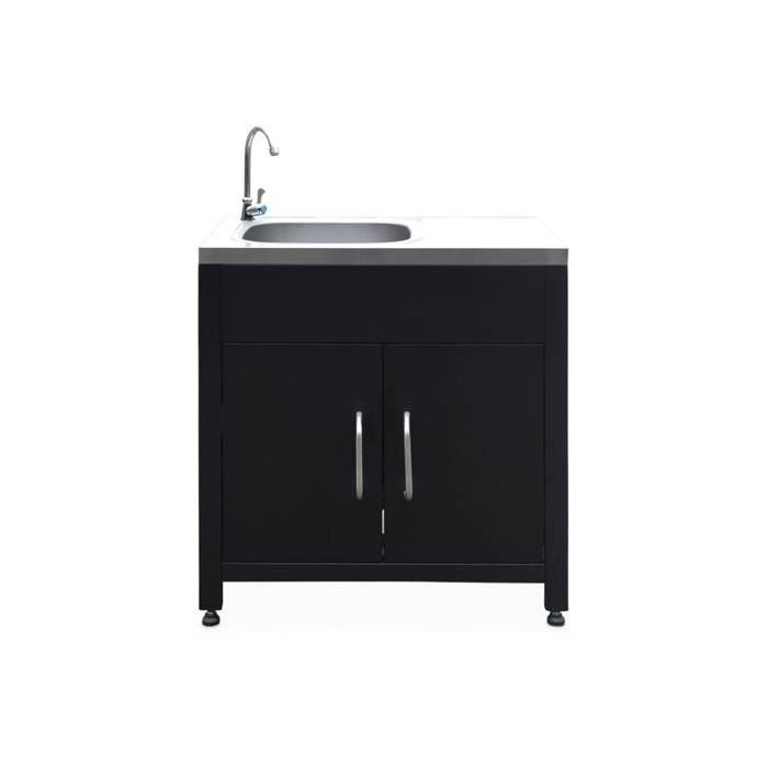 Cocina exterior GRIMAUD de acero inoxidable de 4 módulos