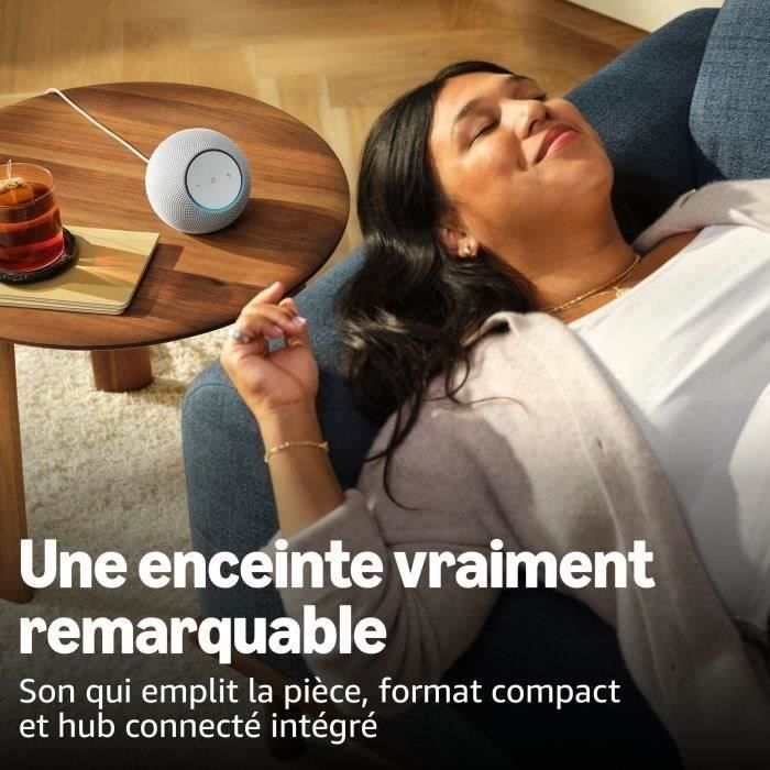 Altavoz inteligente - AMAZON - Echo Dot Max - 1 tweeter + 1 subwoofer - Wi-Fi - Blanco glaciar