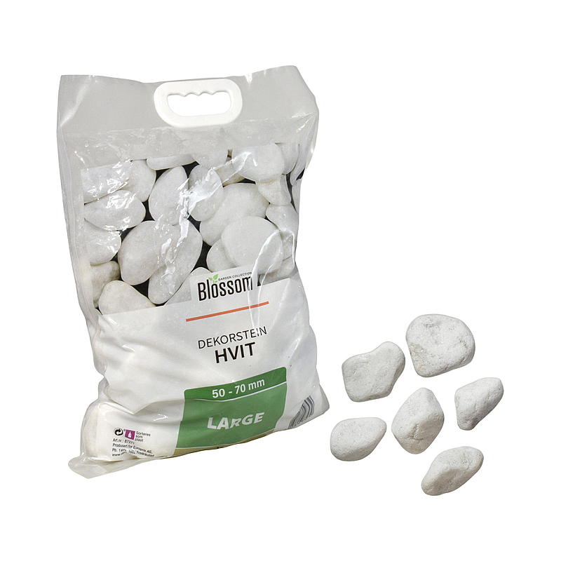 Blommande dekorsten 10 kg 50-75 mm, vit