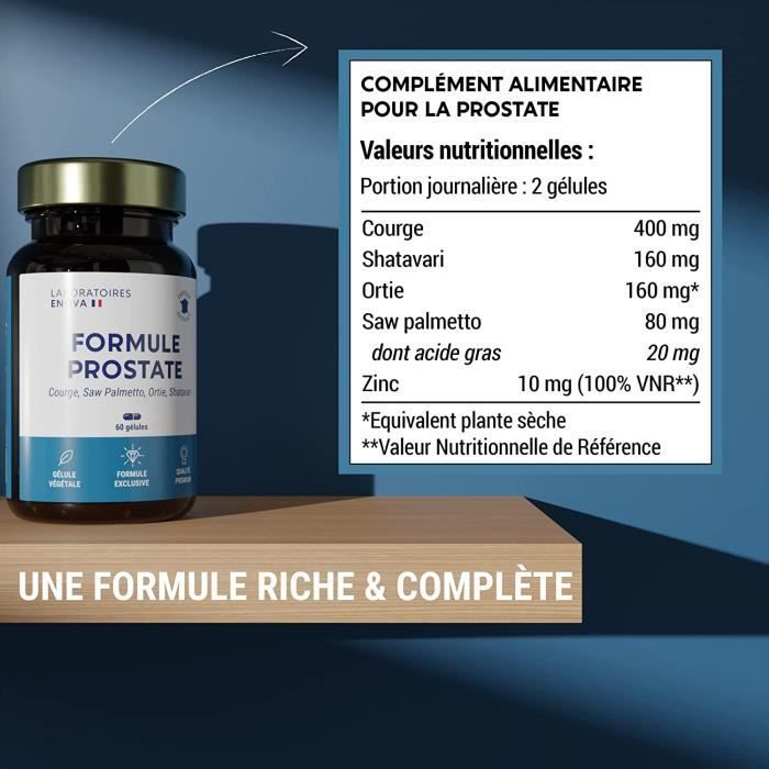 FORMULE PROSTATE -  Rétention, Débit, Fréquence, Infection - Fabriqué en France