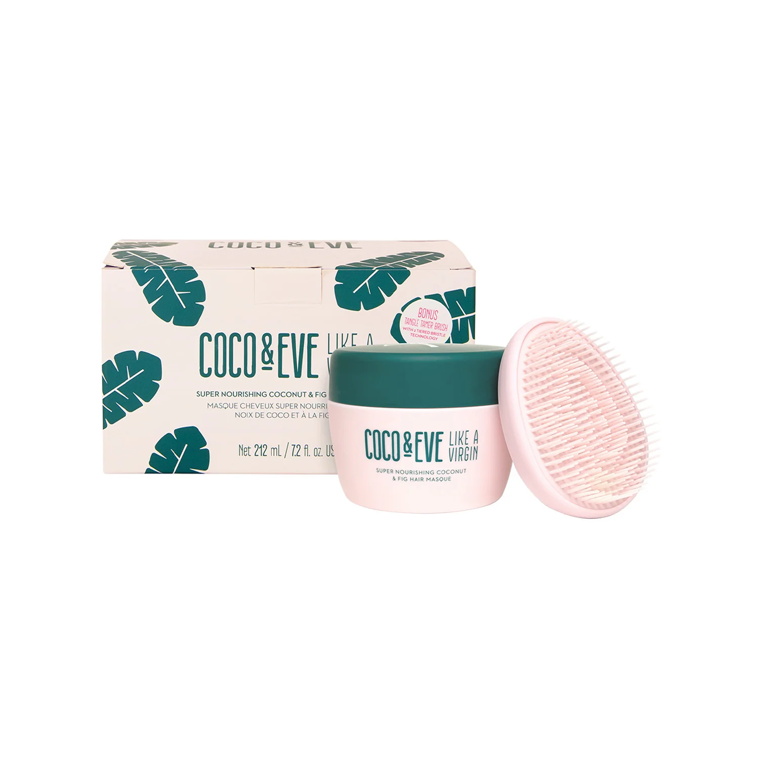 Like A Virgin Super Nourishing Coconut & Fig Hair Masque + Brush - Maschera Nutriente Capelli, Maschera Idratante Capelli