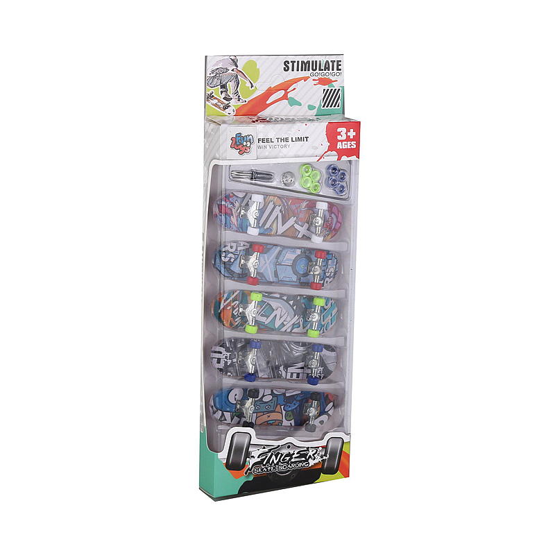 Skateboard da dito FunToys, 5 pezzi.
