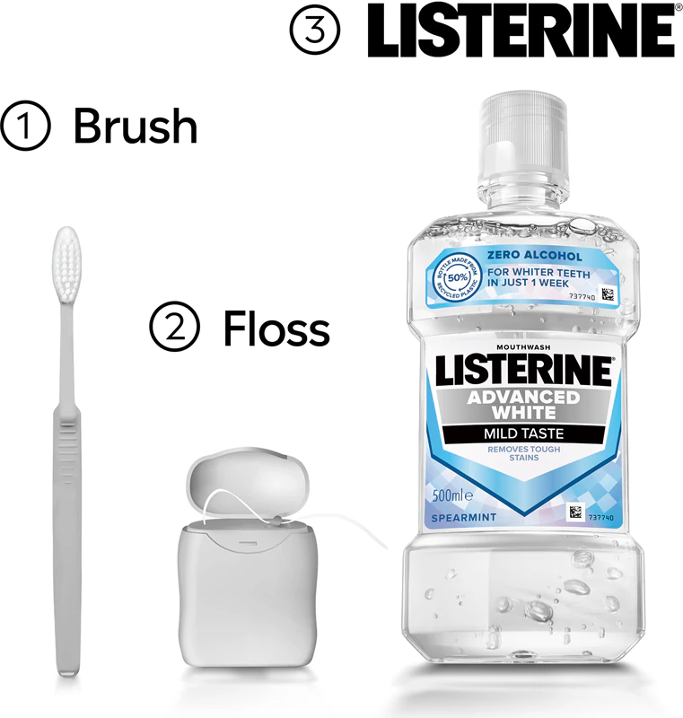 Listerine Advanced White Jemná bělicí ústní voda