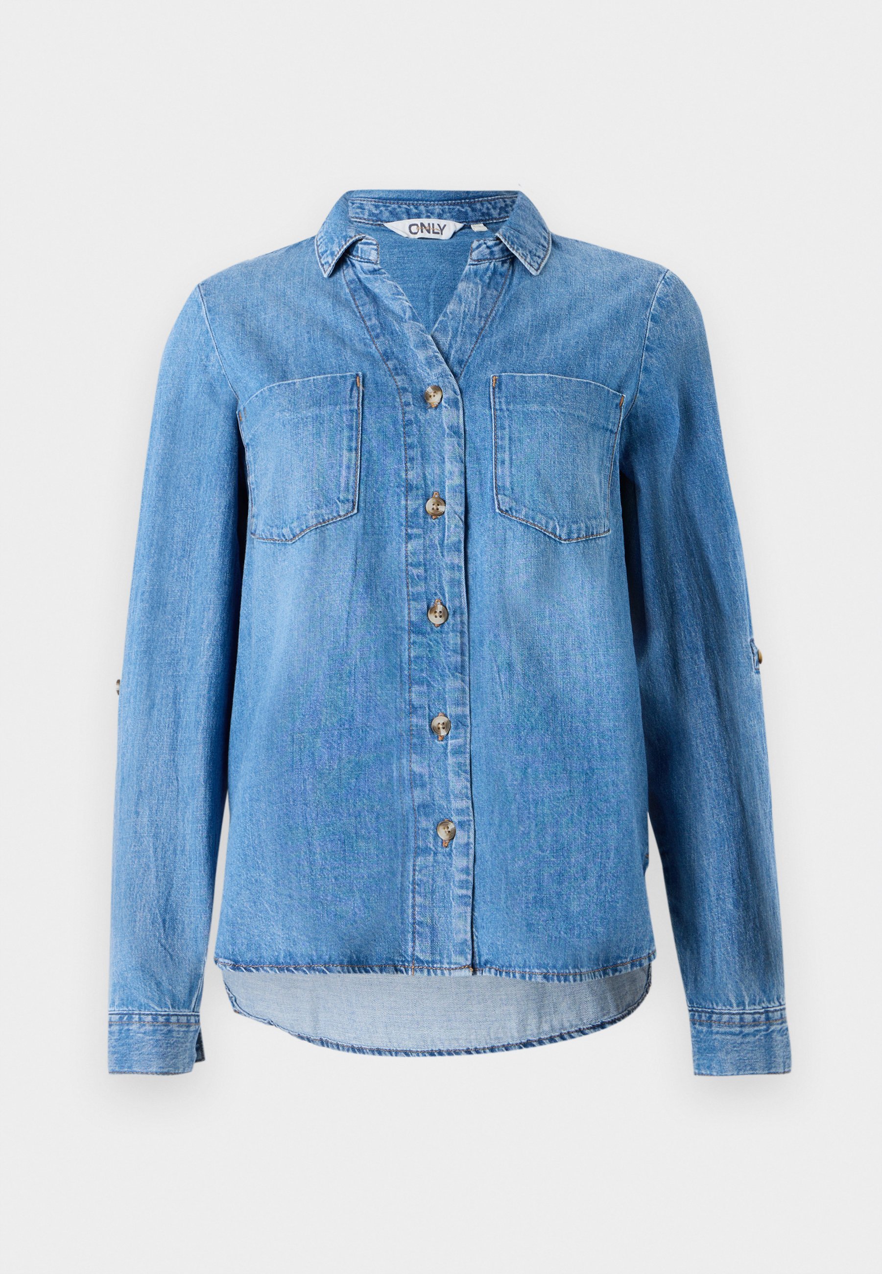 CAMICIA ONLY ONLYASMIN - Camicetta con bottoni - denim blu medio