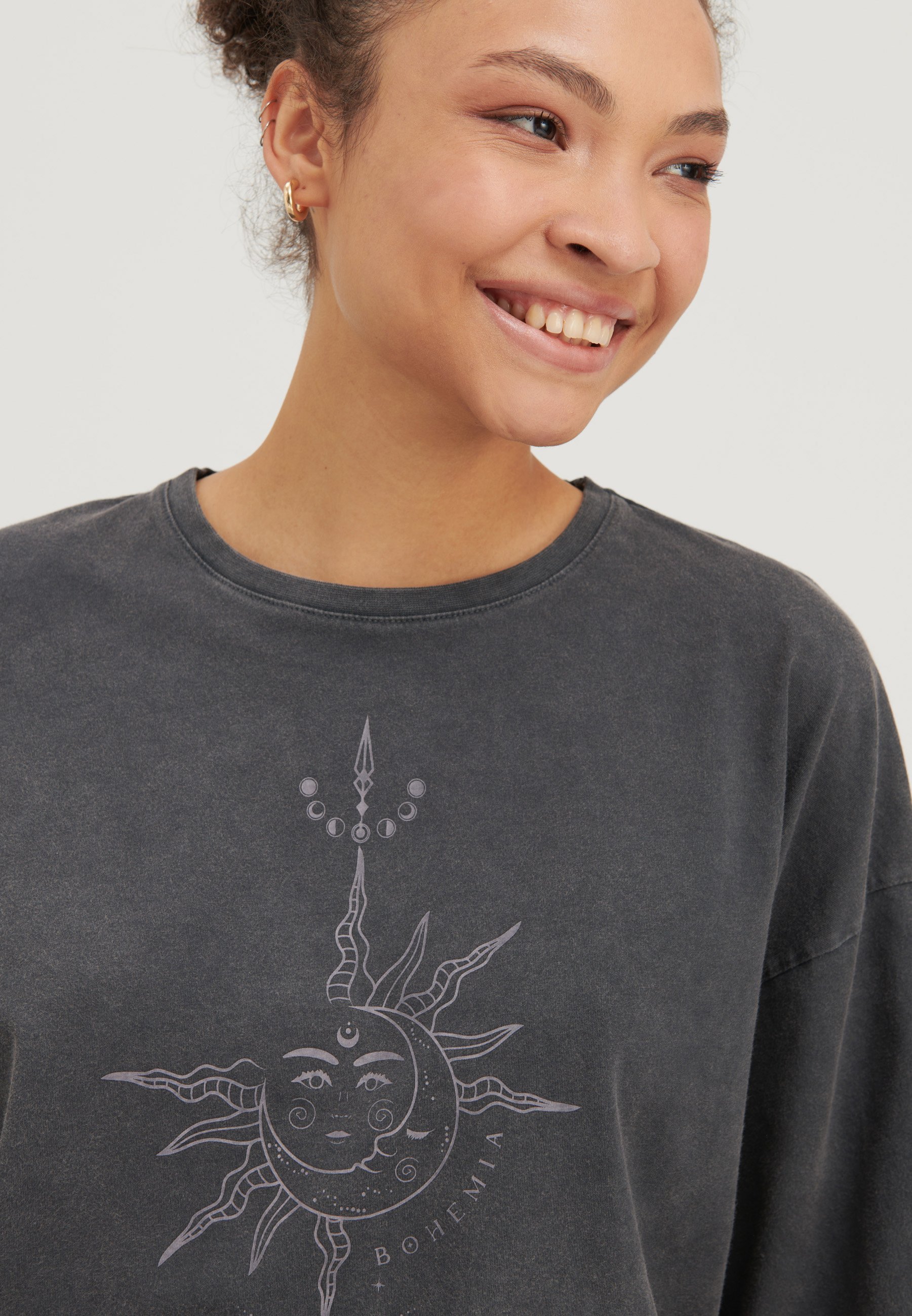Even&Odd Print T-shirt - zwart