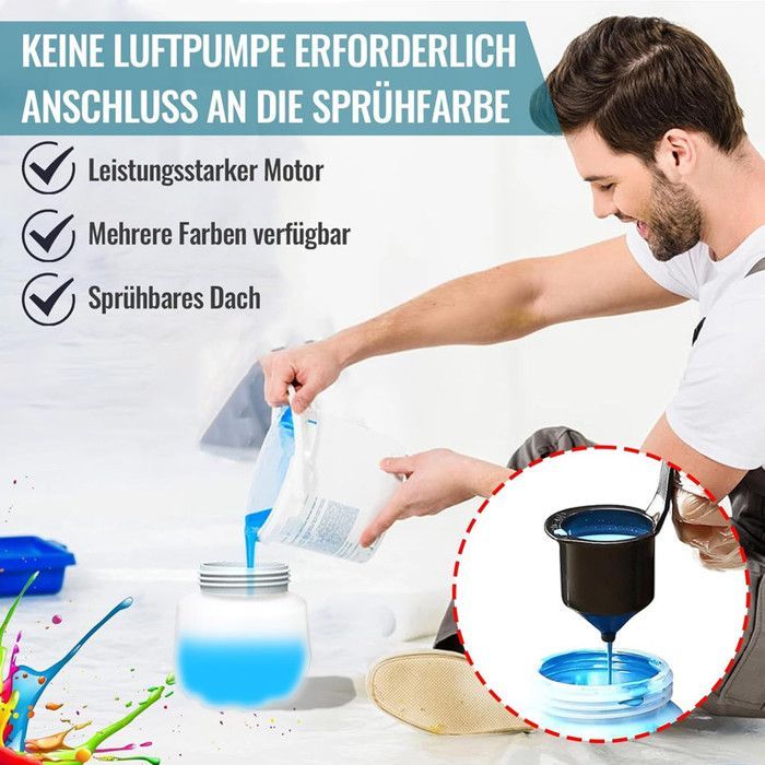 Pistolet Peinture Sans Fil HVLP 550W 1000ml Avec 2 Batteries Compatible Makita 18V Station Peinture Mur Auto Bois Clôture