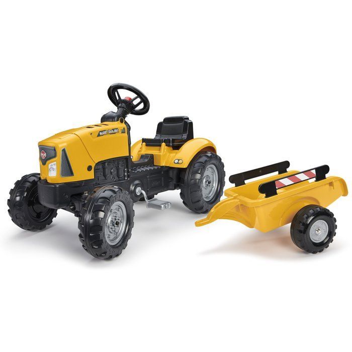 Trattore a pedali FALK SuperBuilder - con cofano apribile e rimorchio - per bambini dai 2 ai 5 anni