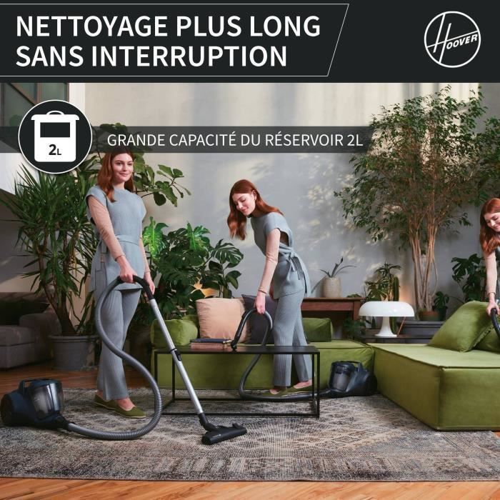 Stofzuiger zonder stofzak - HOOVER - HP110HM - 700 W - 78 dBA - 2 L - Blauw