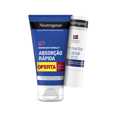 Neutrogena snel absorberende handcrème en lippenstiftset 75 ml 75 ml