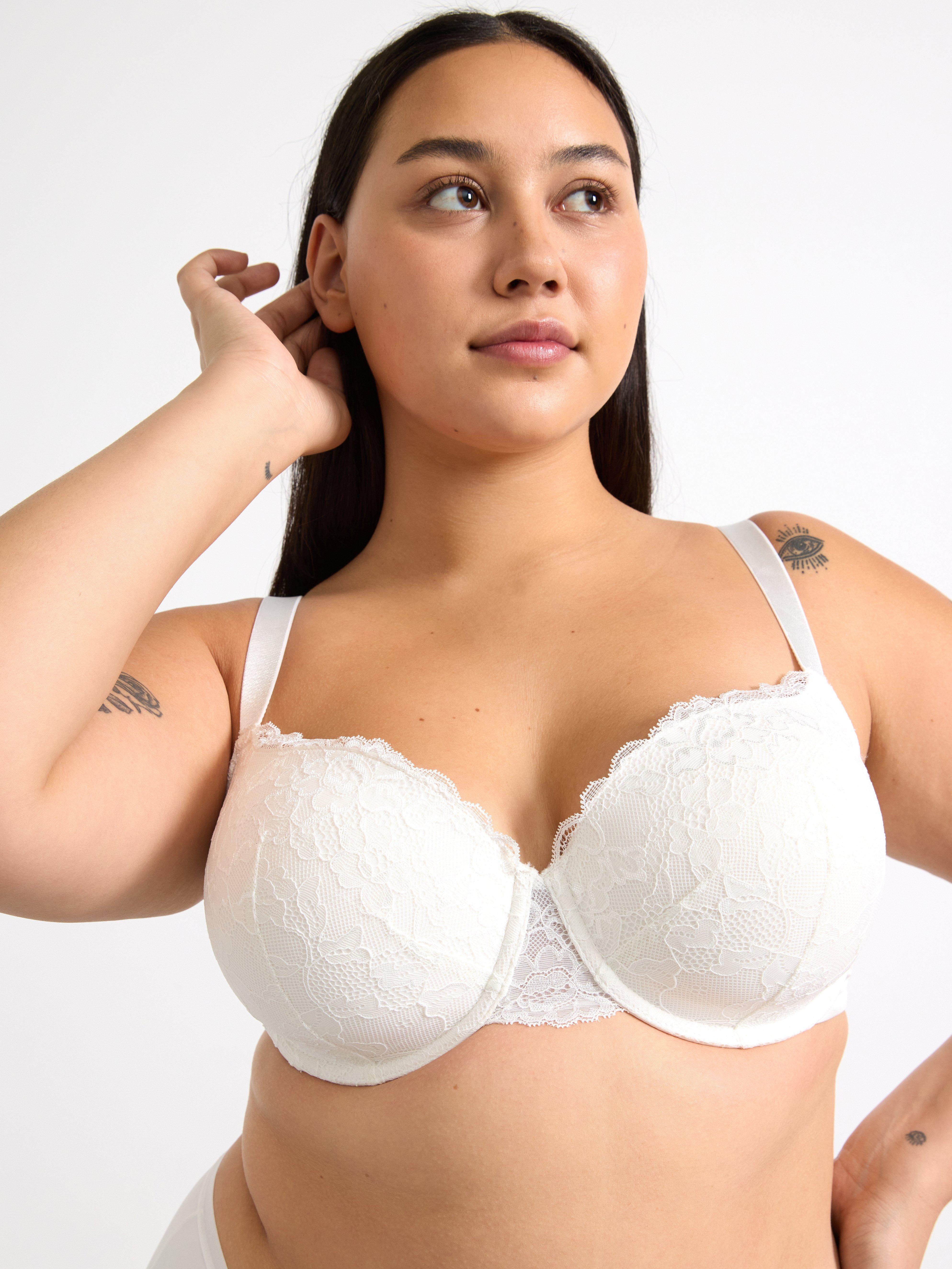 Akleja balconette bh med spets Blanco