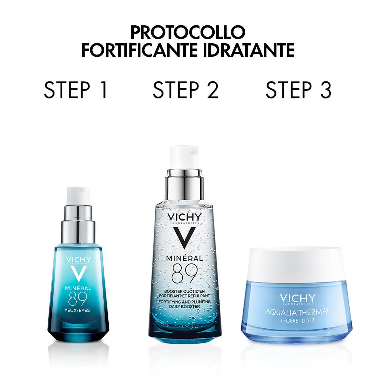 Mineral 89 Minéral 89 Booster quotidiano fortificante e rimpolpante con acido ialuronico - Siero viso idratante