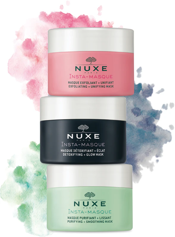 Máscara facial desintoxicante Nuxe Insta-Masque para luminosidade instantânea.