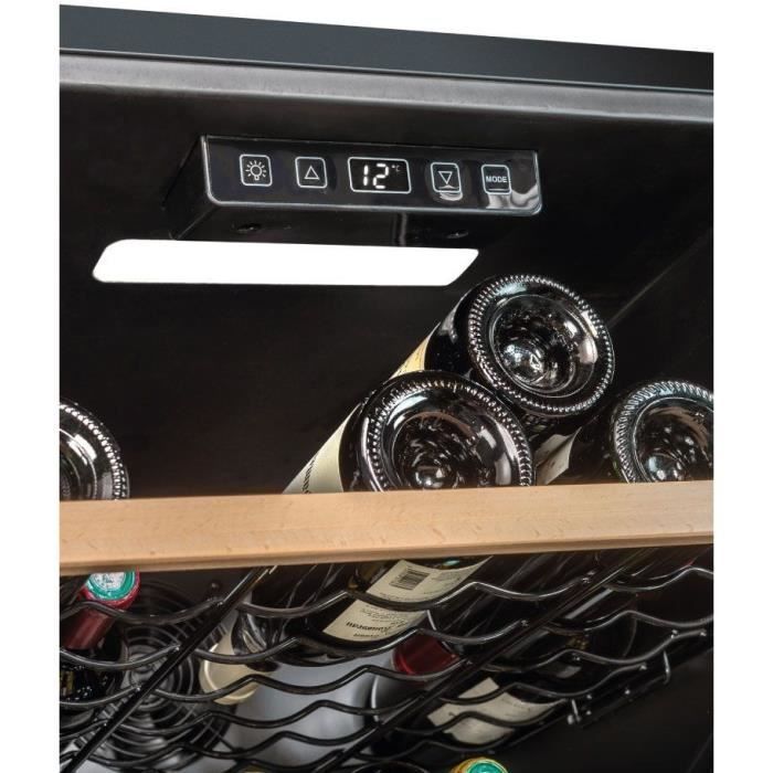 Wijnkelder voor rijping - LA SOMMELIERE - CTPNE147E - 147 flessen - Massieve deur - Energieklasse E - 54 x 60 x 167,4 cm - Zwart