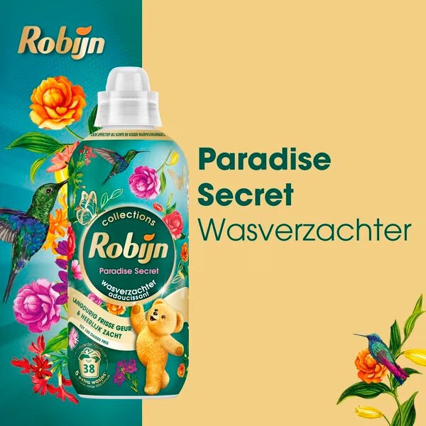 Mehčalec za perilo Robijn Collections Paradise Secret<br>4 x 765 ml, 152 pranj