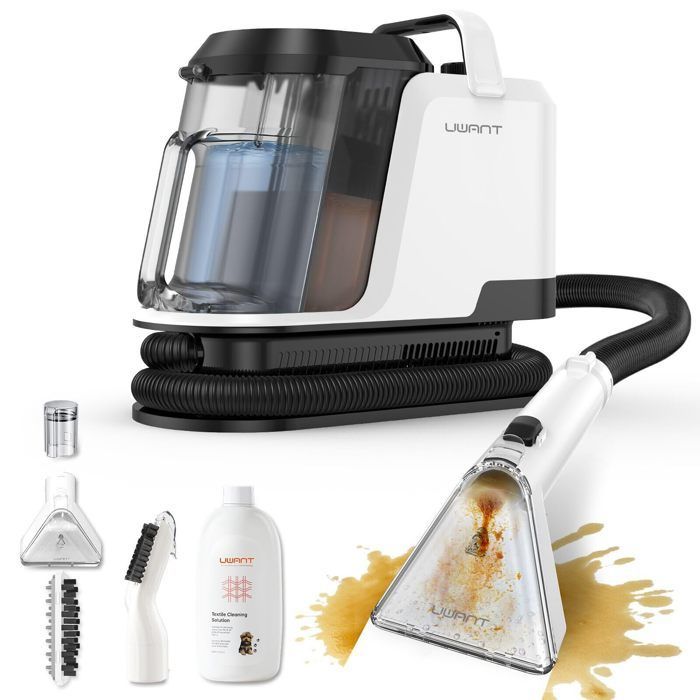 Uwant Y100 Smacchiatore Multisuperficie - 18 kPa - Per divani, tappeti, materassi - 600 W - Autopulente - Doppio serbatoio da 1,2 litri